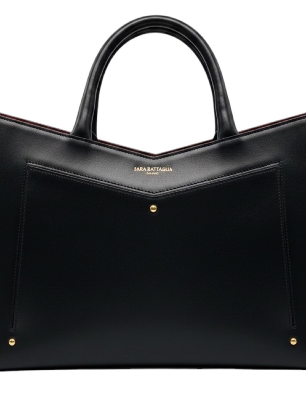 SARA BATTAGLIA BLACK RAINBOW MULTICOLOR PLISSE LEATHER TOTE HANDBAG